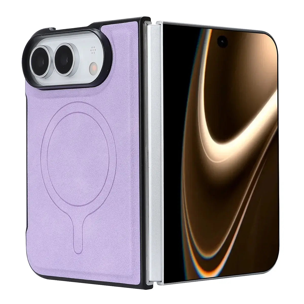 Buy Detachable Magnetic Wallet & Slim Cover with Kickstand Function, 5 Card Slots, High-End PU Leather & Strong MagSafe Adsorption for iPhone Duo - LORN at Caseles-iPhone Duo, Black