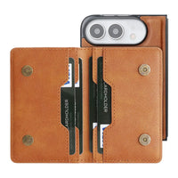 Buy Detachable Magnetic Wallet & Slim Cover with Kickstand Function, 5 Card Slots, High-End PU Leather & Strong MagSafe Adsorption for iPhone Duo - LORN at Caseles-iPhone Duo, Black