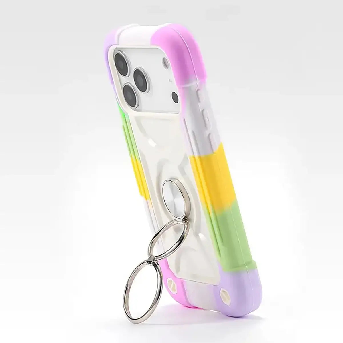 Buy Luxury Cute Phone Case, Shockproof Protective Cover, with Ring Stand,Louay at Caseles-iPhone 17 Pro Max, Louay-Pink