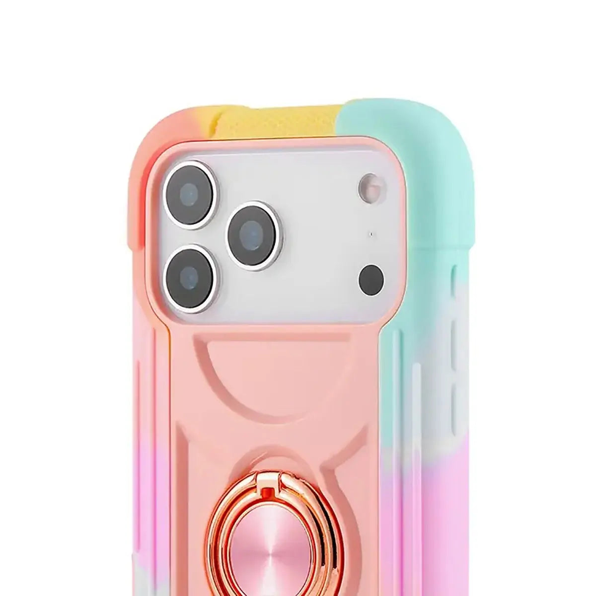 Buy Luxury Cute Phone Case, Shockproof Protective Cover, with Ring Stand,Louay at Caseles-iPhone 17 Pro Max, Louay-Pink