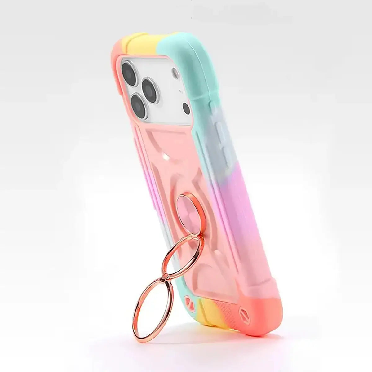 Buy Luxury Cute Phone Case, Shockproof Protective Cover, with Ring Stand,Louay at Caseles-iPhone 17 Pro Max, Louay-Pink