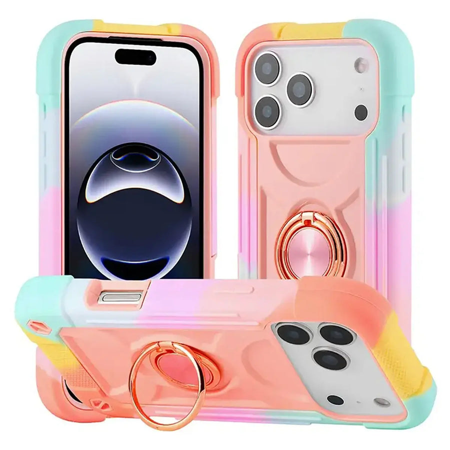 Buy Luxury Cute Phone Case, Shockproof Protective Cover, with Ring Stand,Louay at Caseles-iPhone 17 Pro Max, Louay-Pink