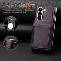Buy Premium Leather Case with Detachable Magnetic Wallet, 360° Hinge Protection & Slim Professional Profile - Luke at Caseles-Samsung Galaxy Z Fold 8 Ultra, Black
