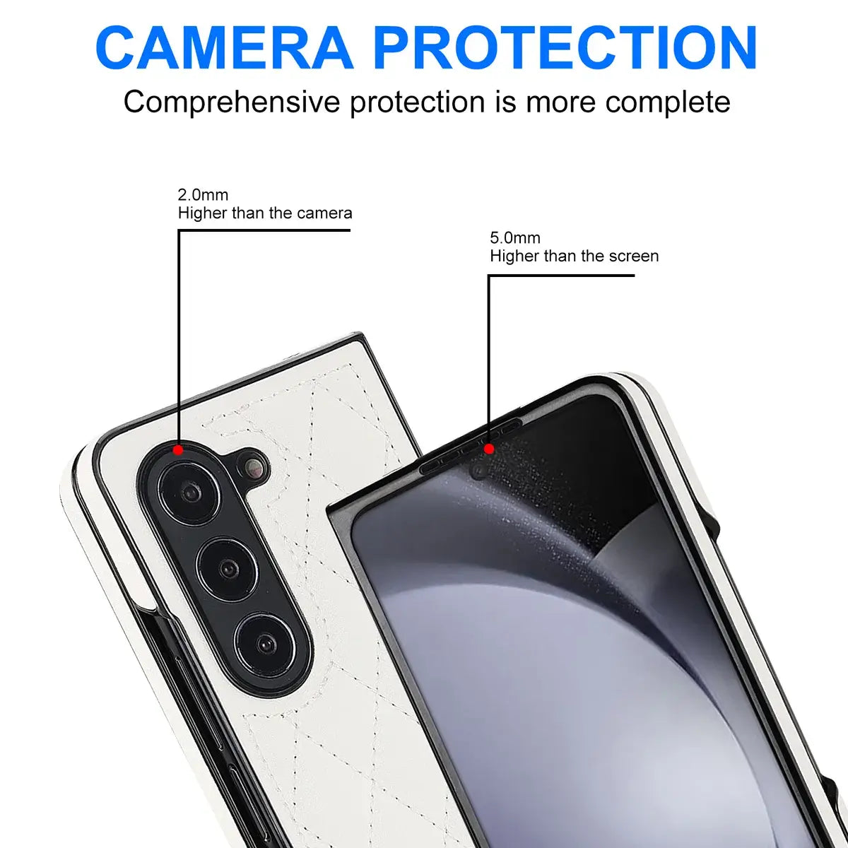 Buy Slim PU Leather Case for Galaxy Z Fold, Lightweight Shockproof Hard Cover, Minimalist Business Style , LYNE at Caseles-Samsung Galaxy Z Fold 7, Black