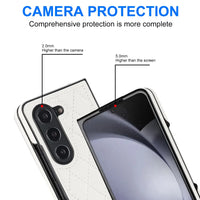 Buy Slim PU Leather Case for Galaxy Z Fold, Lightweight Shockproof Hard Cover, Minimalist Business Style , LYNE at Caseles-Samsung Galaxy Z Fold 7, Black