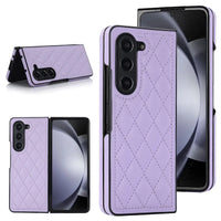 Buy Slim PU Leather Case for Galaxy Z Fold, Lightweight Shockproof Hard Cover, Minimalist Business Style , LYNE at Caseles-Samsung Galaxy Z Fold 7, Light Purple