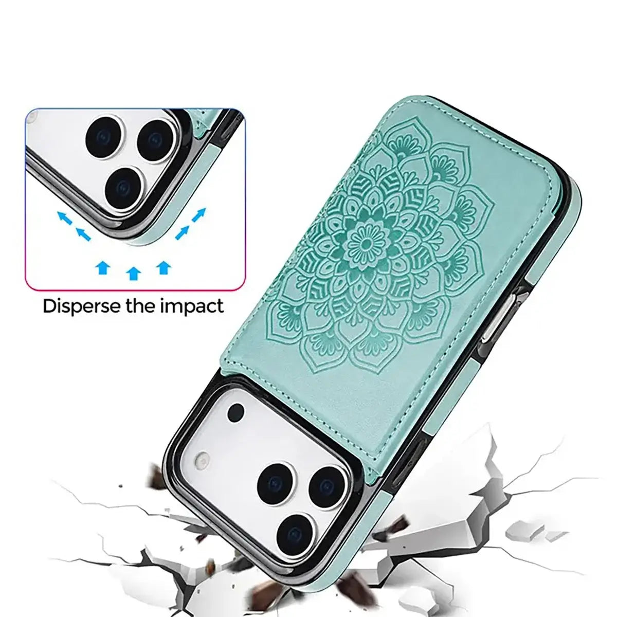 Buy Classic Wallet Phone Case, Credit Card Holder, Leather, Double Magnetic Buttons, Shockproof Case,Maddox at Caseles-iPhone 17 Pro Max, Maddox-Blue