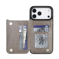 Buy Classic Wallet Phone Case, Credit Card Holder, Leather, Double Magnetic Buttons, Shockproof Case,Maddox at Caseles-iPhone 17 Pro Max, Maddox-Blue