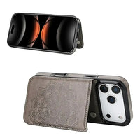 Buy Classic Wallet Phone Case, Credit Card Holder, Leather, Double Magnetic Buttons, Shockproof Case,Maddox at Caseles-iPhone 17 Pro Max, Maddox-Blue