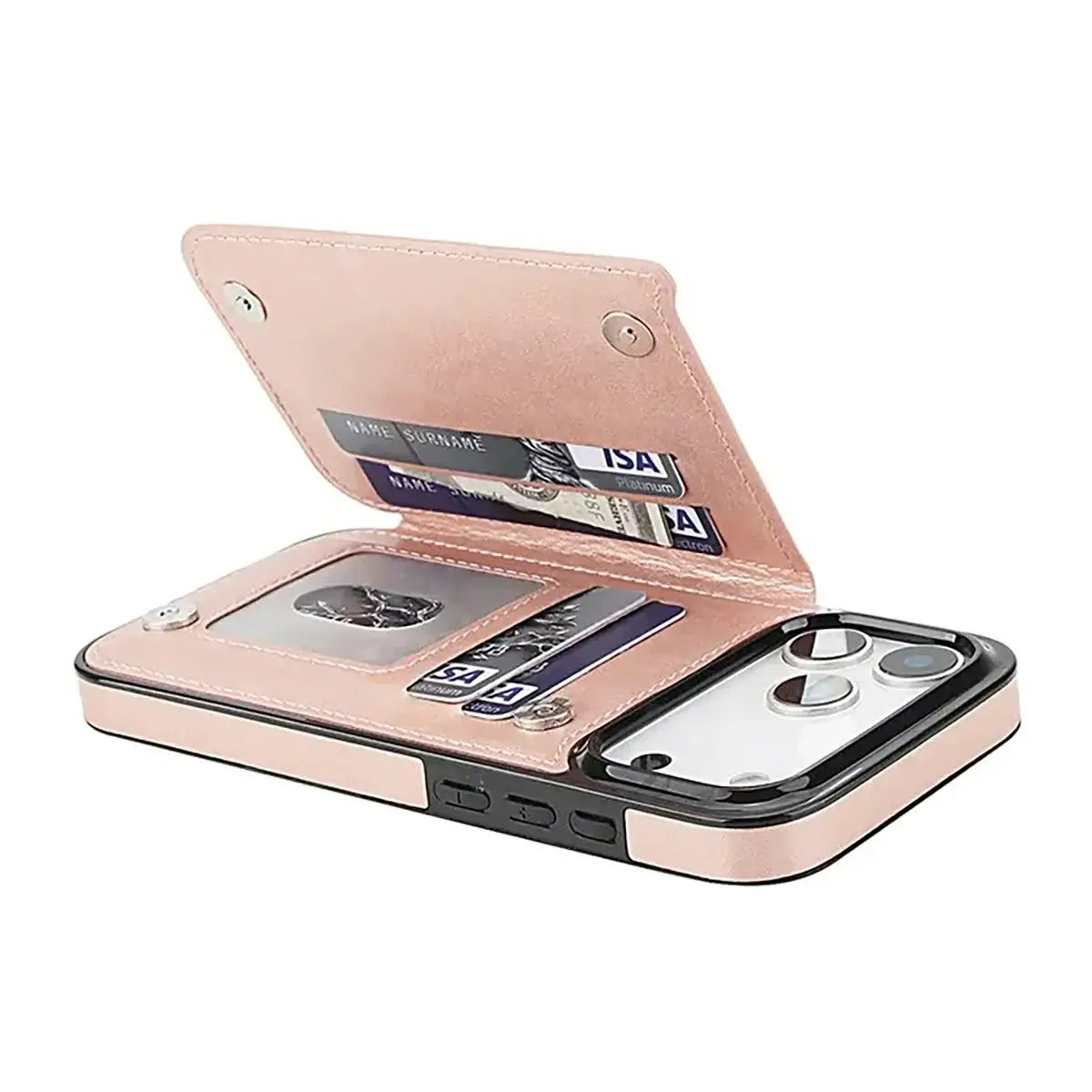 Buy Classic Wallet Phone Case, Credit Card Holder, Leather, Double Magnetic Buttons, Shockproof Case,Maddox at Caseles-iPhone 17 Pro Max, Maddox-Blue