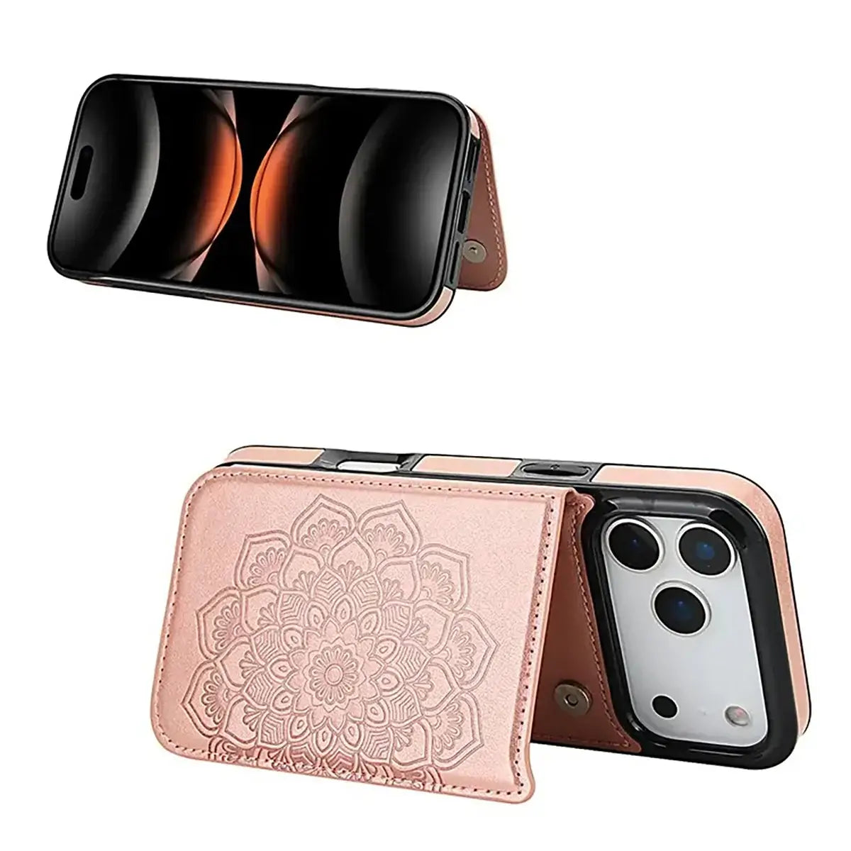 Buy Classic Wallet Phone Case, Credit Card Holder, Leather, Double Magnetic Buttons, Shockproof Case,Maddox at Caseles-iPhone 17 Pro Max, Maddox-Blue