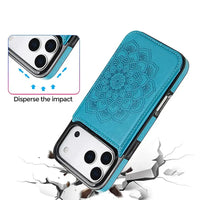 Buy Classic Wallet Phone Case, Credit Card Holder, Leather, Double Magnetic Buttons, Shockproof Case,Maddox at Caseles-iPhone 17 Pro Max, Maddox-Blue