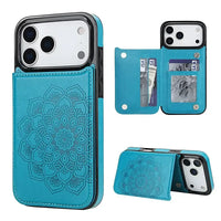 Buy Classic Wallet Phone Case, Credit Card Holder, Leather, Double Magnetic Buttons, Shockproof Case,Maddox at Caseles-iPhone 17 Pro Max, Maddox-Blue