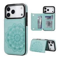 Buy Classic Wallet Phone Case, Credit Card Holder, Leather, Double Magnetic Buttons, Shockproof Case,Maddox at Caseles-iPhone 17 Pro Max, Maddox-Green