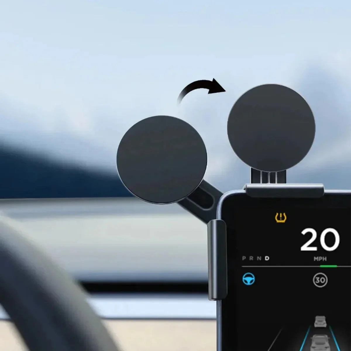 MAGNETIC CAR CHARGER & PHONE HOLDER FOR TESLA