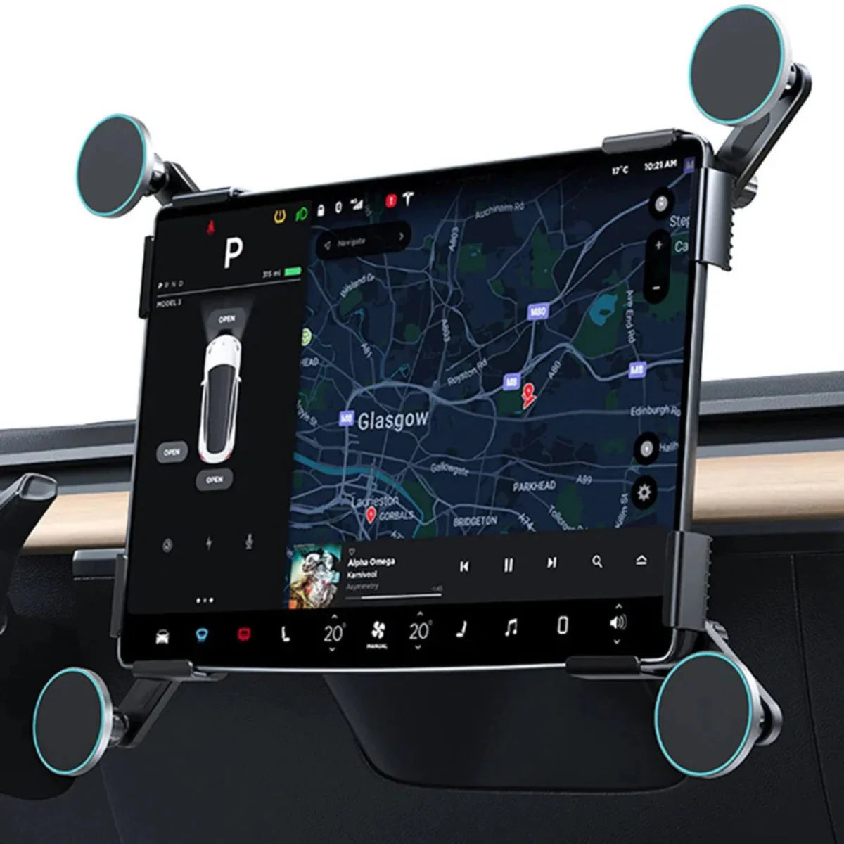 Buy Adjustable Magnetic Car Phone Holder Mount, Screen Side Phone Bracket Compatible with Tesla Model 3/Y- Magnetic Car Charger & Phone Holder For Tesla at Caseles-Tesla Model Y, 