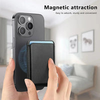 Buy MagSafe Slim Magnetic Wallet for iPhone, 3-Card Holder with Grip & Stand - MAGSAFE MAGNETIC CARD HOLDER FOR IPHONE at Caseles-Black, 
