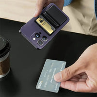 Buy 2-in-1 Magnetic Card Holder with Built-in Kickstand for MagSafe - MAGNETIC CARD HOLDER at Caseles-Black, 