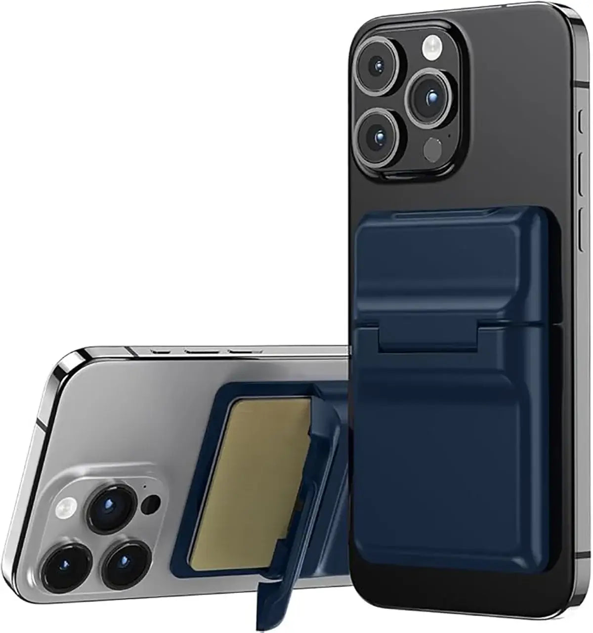 Buy 2-in-1 Magnetic Card Holder with Built-in Kickstand for MagSafe - MAGNETIC CARD HOLDER at Caseles-Black, 