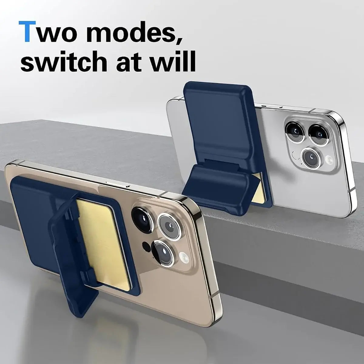 Buy 2-in-1 Magnetic Card Holder with Built-in Kickstand for MagSafe - MAGNETIC CARD HOLDER at Caseles-Black, 