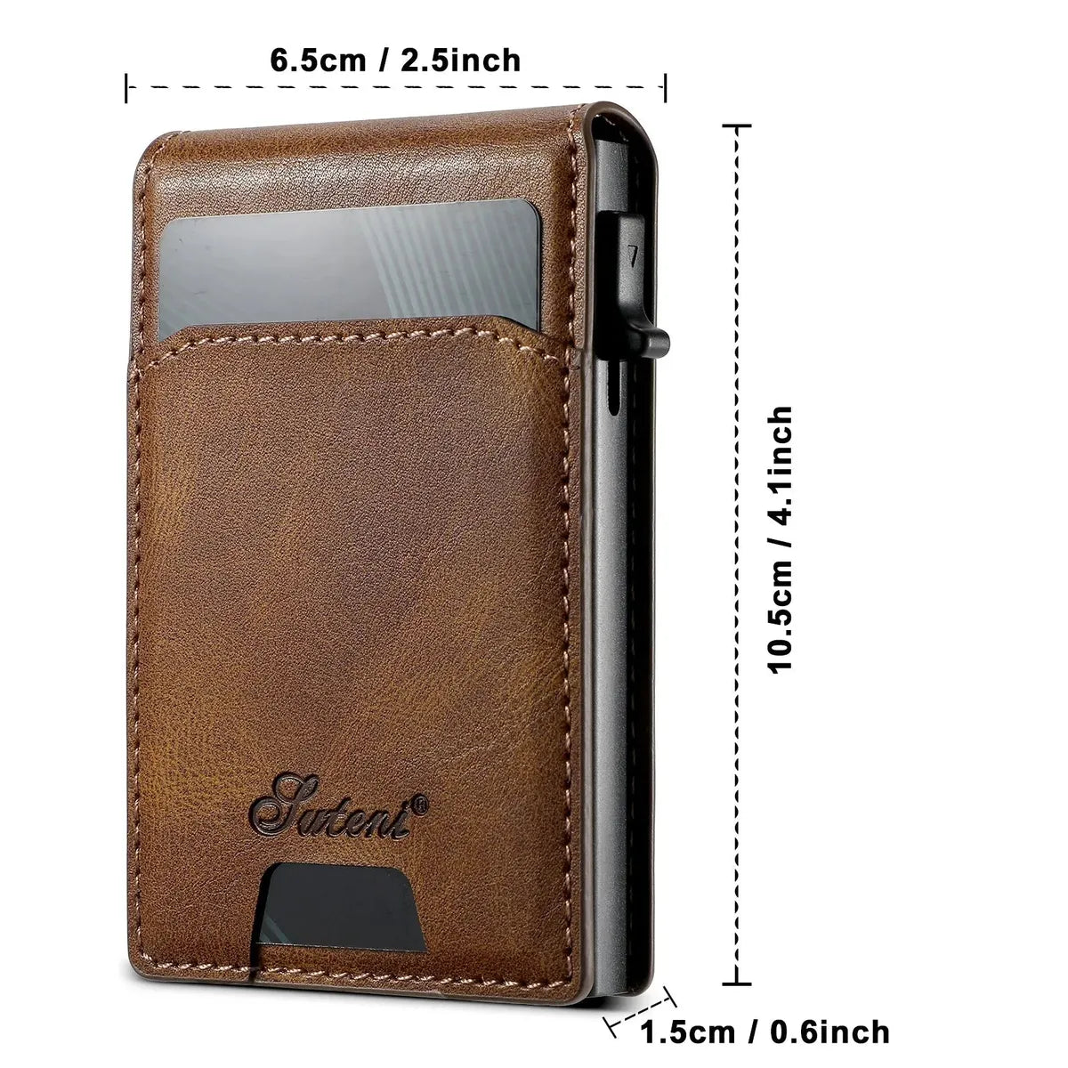 Buy Magnetic Wallet & Phone Stand,Classic Magnetic Card Holder Wallet S2 at Caseles-Brown, 