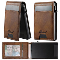 Buy Magnetic Wallet & Phone Stand,Classic Magnetic Card Holder Wallet S2 at Caseles-Brown, 