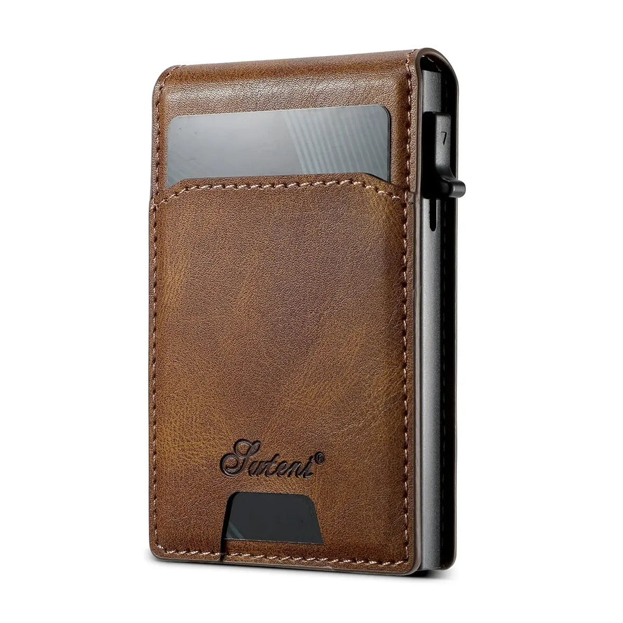 Buy Magnetic Wallet & Phone Stand,Classic Magnetic Card Holder Wallet S2 at Caseles-Brown, 