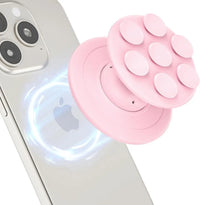 Buy MagSafe Phone Grip & Suction Mount - Magnetic Collapsible Silicone Holder for Videos, Selfies & Hands-Free Use - MAGNETIC SUCK-UP GRIP & MOUNT at Caseles-Black, 