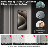 Buy MagSafe Phone Grip & Suction Mount - Magnetic Collapsible Silicone Holder for Videos, Selfies & Hands-Free Use - MAGNETIC SUCK-UP GRIP & MOUNT at Caseles-Black, 