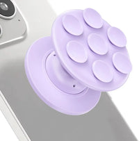 Buy MagSafe Phone Grip & Suction Mount - Magnetic Collapsible Silicone Holder for Videos, Selfies & Hands-Free Use - MAGNETIC SUCK-UP GRIP & MOUNT at Caseles-Light-Purple, 