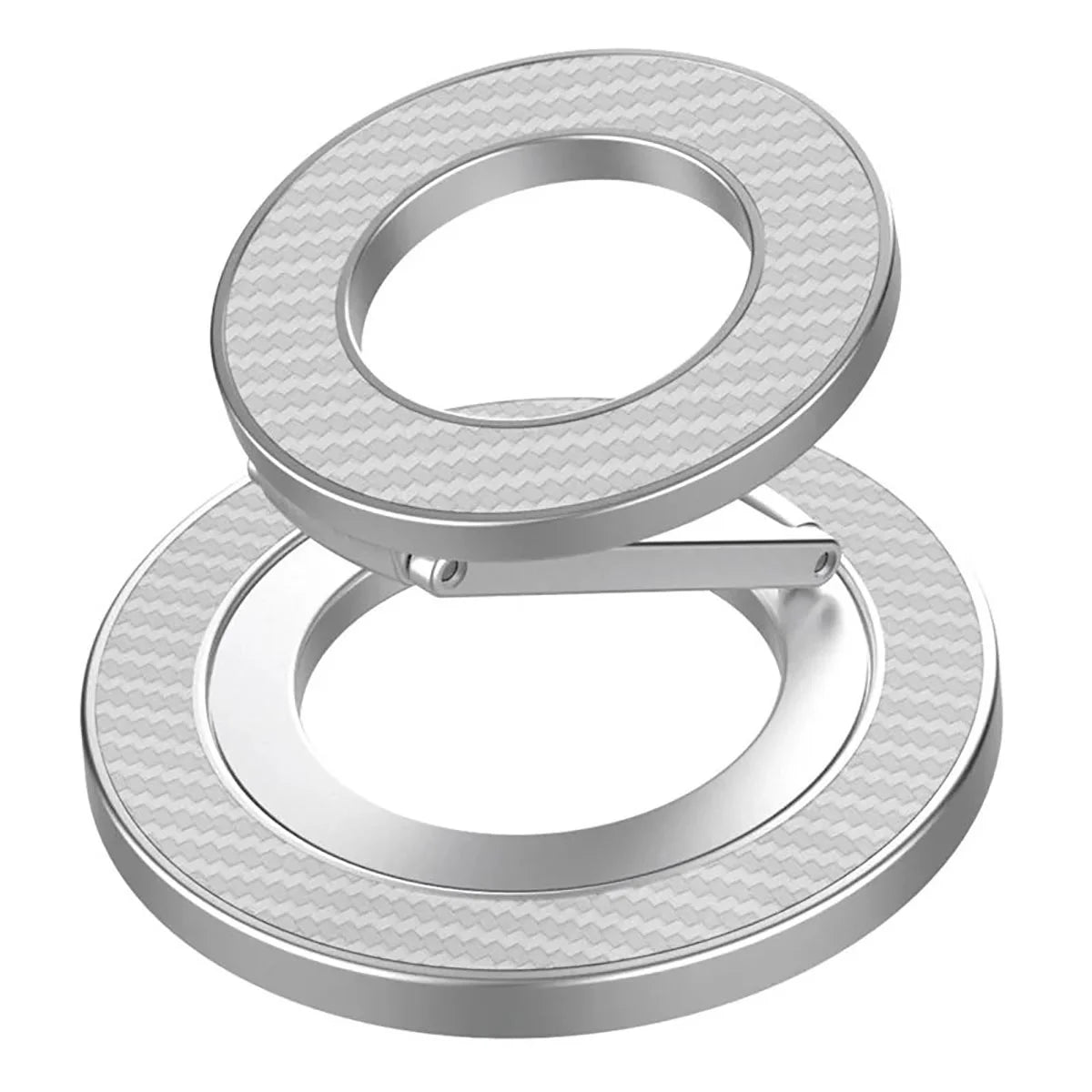 Buy Double Sided Magnetic Phone Ring Holder and 360 Rotating Kickstand Compatible with All MagSafe and Magnetic Smartphones Universal Metal Grip for Gym and Kitchen - MAGRING GRIP at Caseles-Gray, 