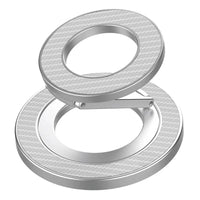 Buy Double Sided Magnetic Phone Ring Holder and 360 Rotating Kickstand Compatible with All MagSafe and Magnetic Smartphones Universal Metal Grip for Gym and Kitchen - MAGRING GRIP at Caseles-Gray, 