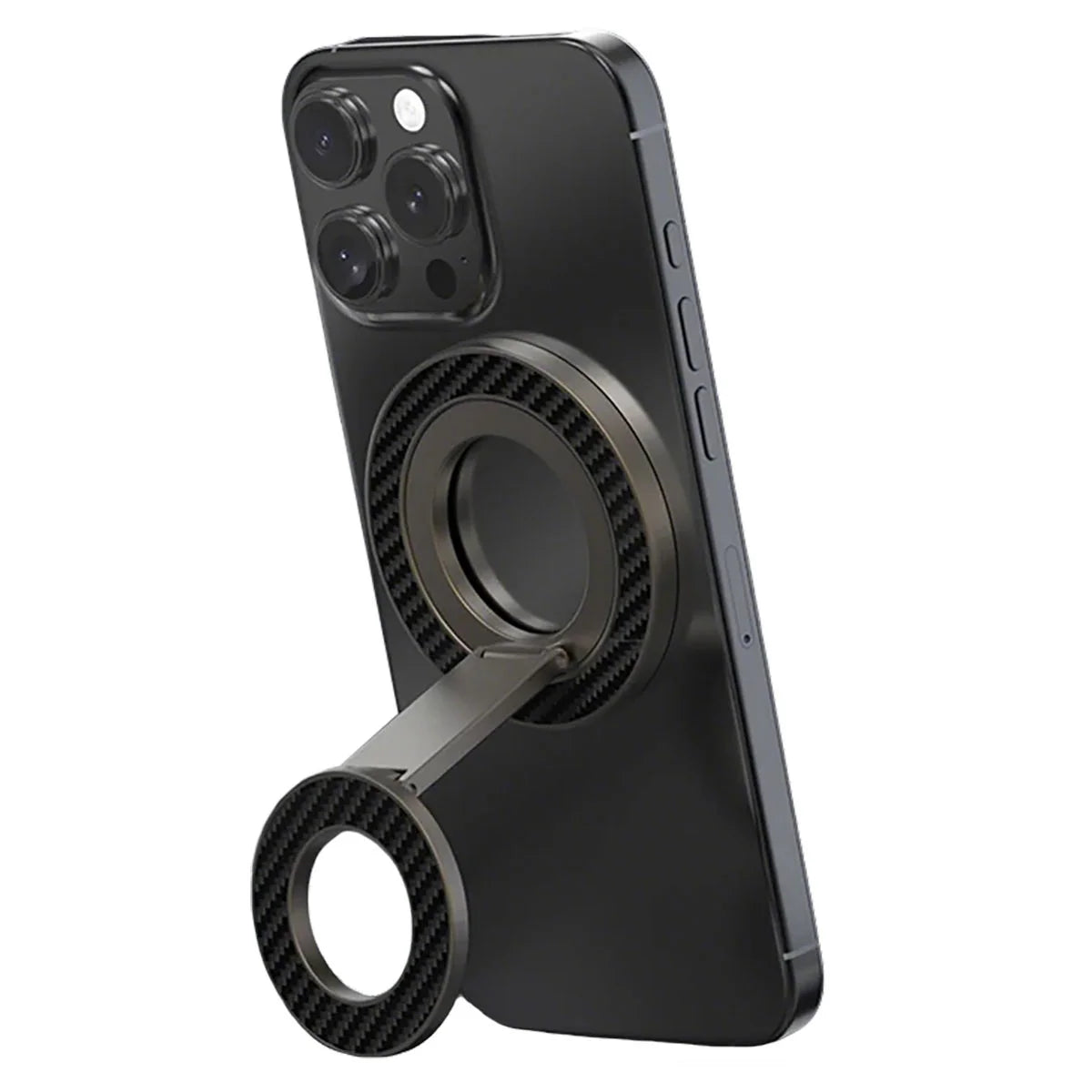 Buy Double Sided Magnetic Phone Ring Holder and 360 Rotating Kickstand Compatible with All MagSafe and Magnetic Smartphones Universal Metal Grip for Gym and Kitchen - MAGRING GRIP at Caseles-Gray, 