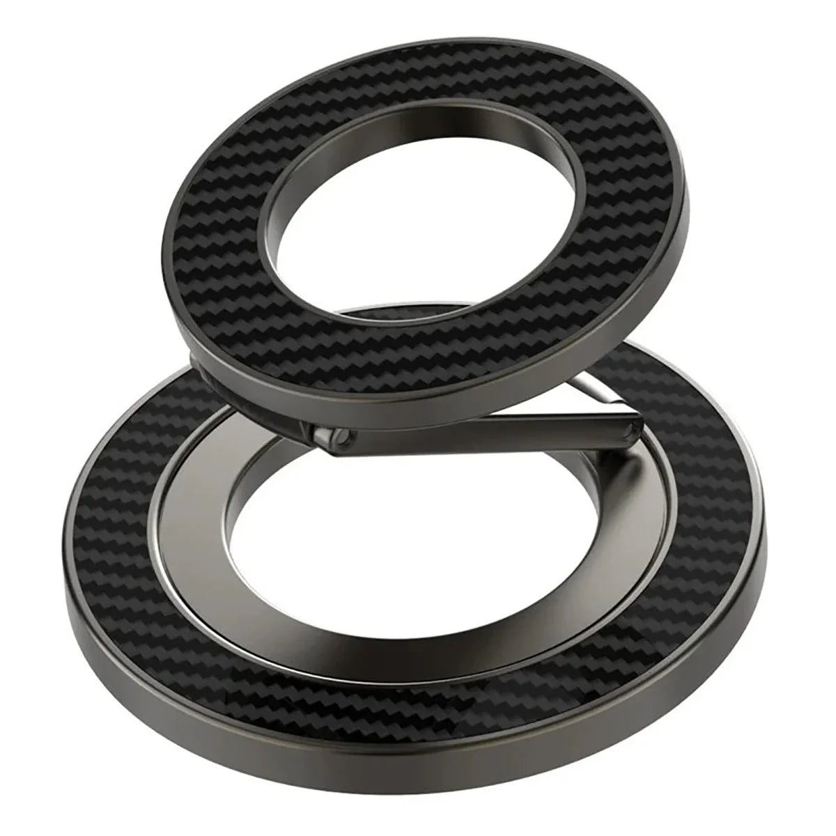 Buy Double Sided Magnetic Phone Ring Holder and 360 Rotating Kickstand Compatible with All MagSafe and Magnetic Smartphones Universal Metal Grip for Gym and Kitchen - MAGRING GRIP at Caseles-Gray, 