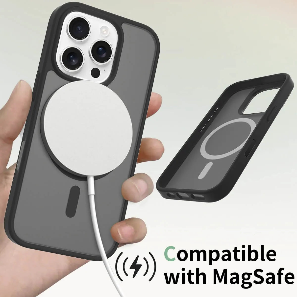 Buy MagSafe iPhone 17 Case with Camera Button, Military-Grade Protection - iPhone MagSafe Clear Case at Caseles -iPhone 17 Pro Max, Black