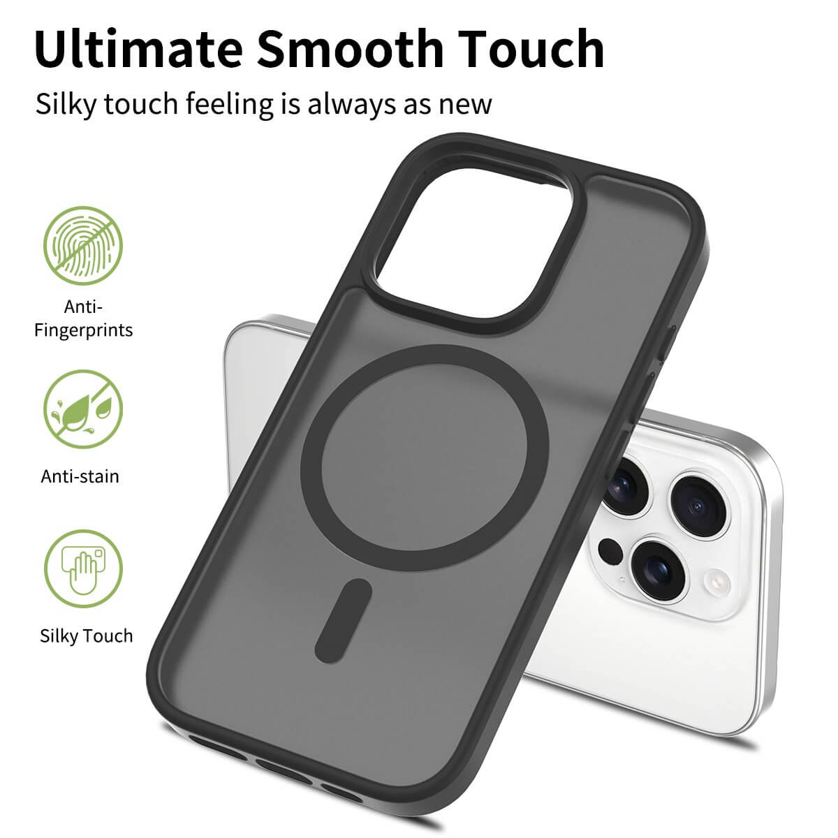 Buy MagSafe iPhone 17 Case with Camera Button, Military-Grade Protection - iPhone MagSafe Clear Case at Caseles -iPhone 17 Pro Max, Black