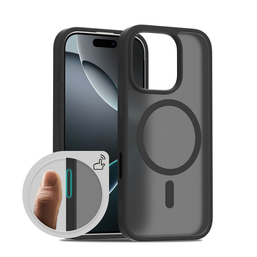 Buy MagSafe iPhone 17 Case with Camera Button, Military-Grade Protection - iPhone MagSafe Clear Case at Caseles -iPhone 17 Pro Max, Black