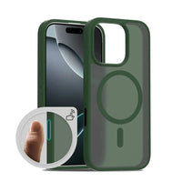 Buy MagSafe iPhone 17 Case with Camera Button, Military-Grade Protection - iPhone MagSafe Clear Case at Caseles -iPhone 17 Pro Max, Green