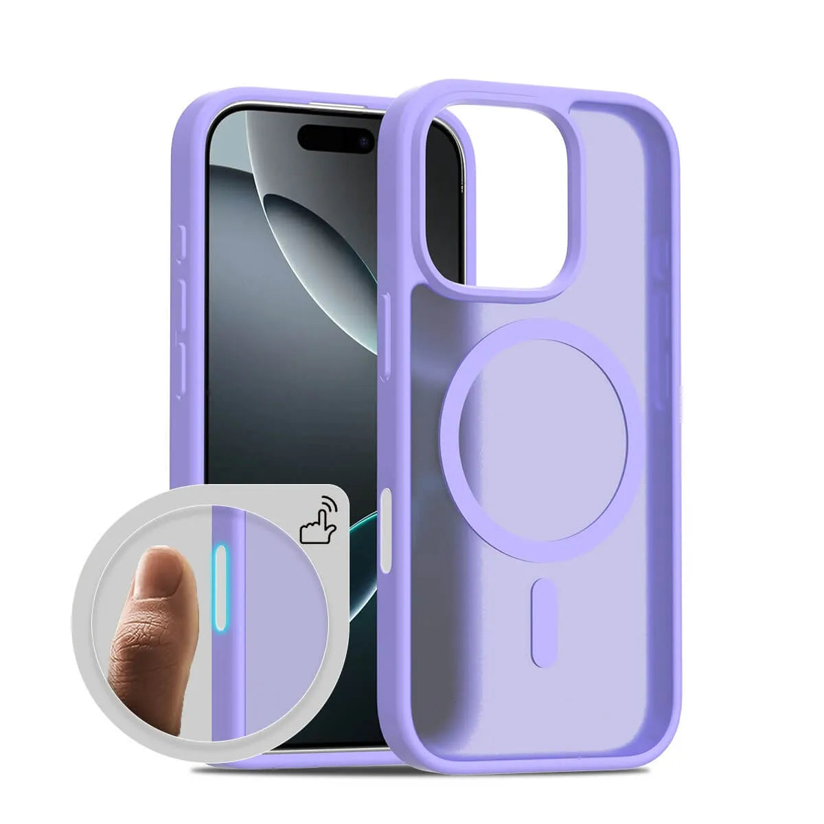 Buy MagSafe iPhone 17 Case with Camera Button, Military-Grade Protection - iPhone MagSafe Clear Case at Caseles -iPhone 17 Pro Max, Light Purple