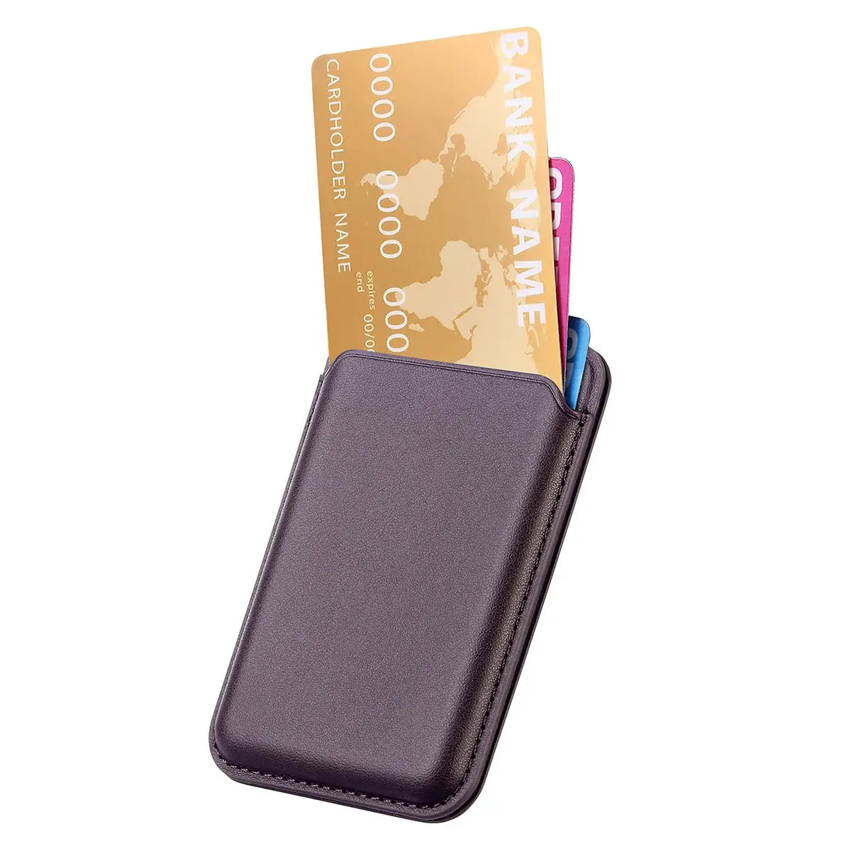 Buy MagSafe Slim Magnetic Wallet for iPhone, 3-Card Holder with Grip & Stand - MAGSAFE MAGNETIC CARD HOLDER FOR IPHONE at Caseles-Black, 