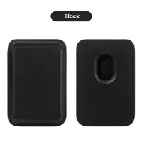 Buy Strong Magnetic MagSafe Card Holder, Premium Leather Wallet Compatible with iPhone - MAGSAFE MAGNETIC CARD WALLET FOR IPHONE at Caseles-Black, 