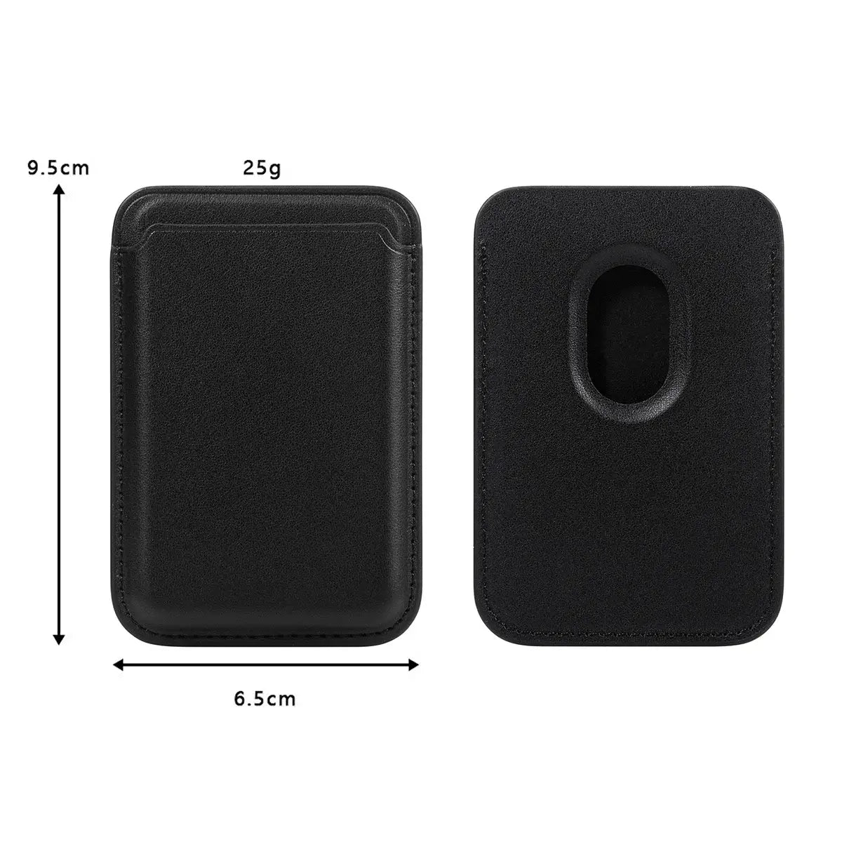 Buy Strong Magnetic MagSafe Card Holder, Premium Leather Wallet Compatible with iPhone - MAGSAFE MAGNETIC CARD WALLET FOR IPHONE at Caseles-Black, 