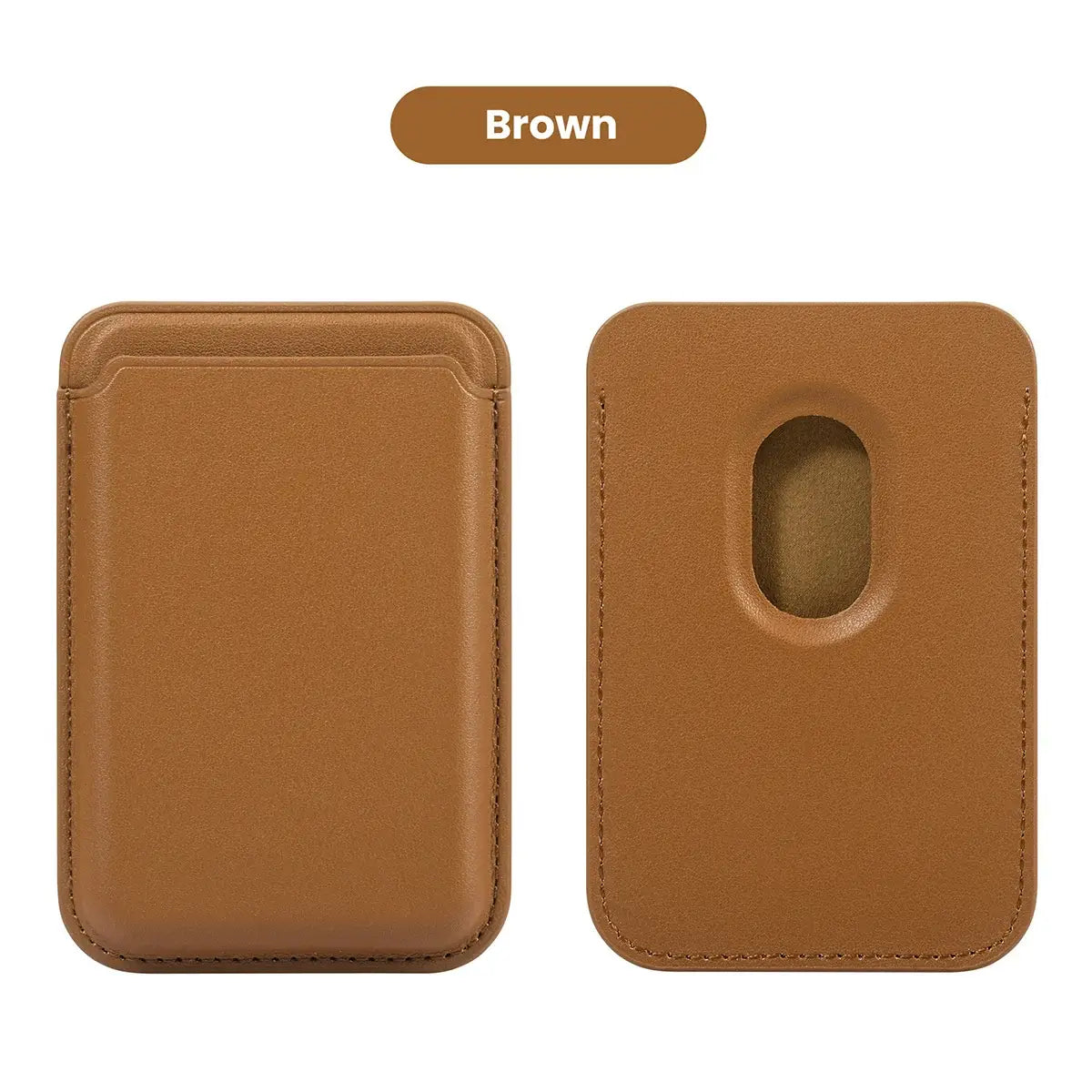 Buy Strong Magnetic MagSafe Card Holder, Premium Leather Wallet Compatible with iPhone - MAGSAFE MAGNETIC CARD WALLET FOR IPHONE at Caseles-Bronze, 