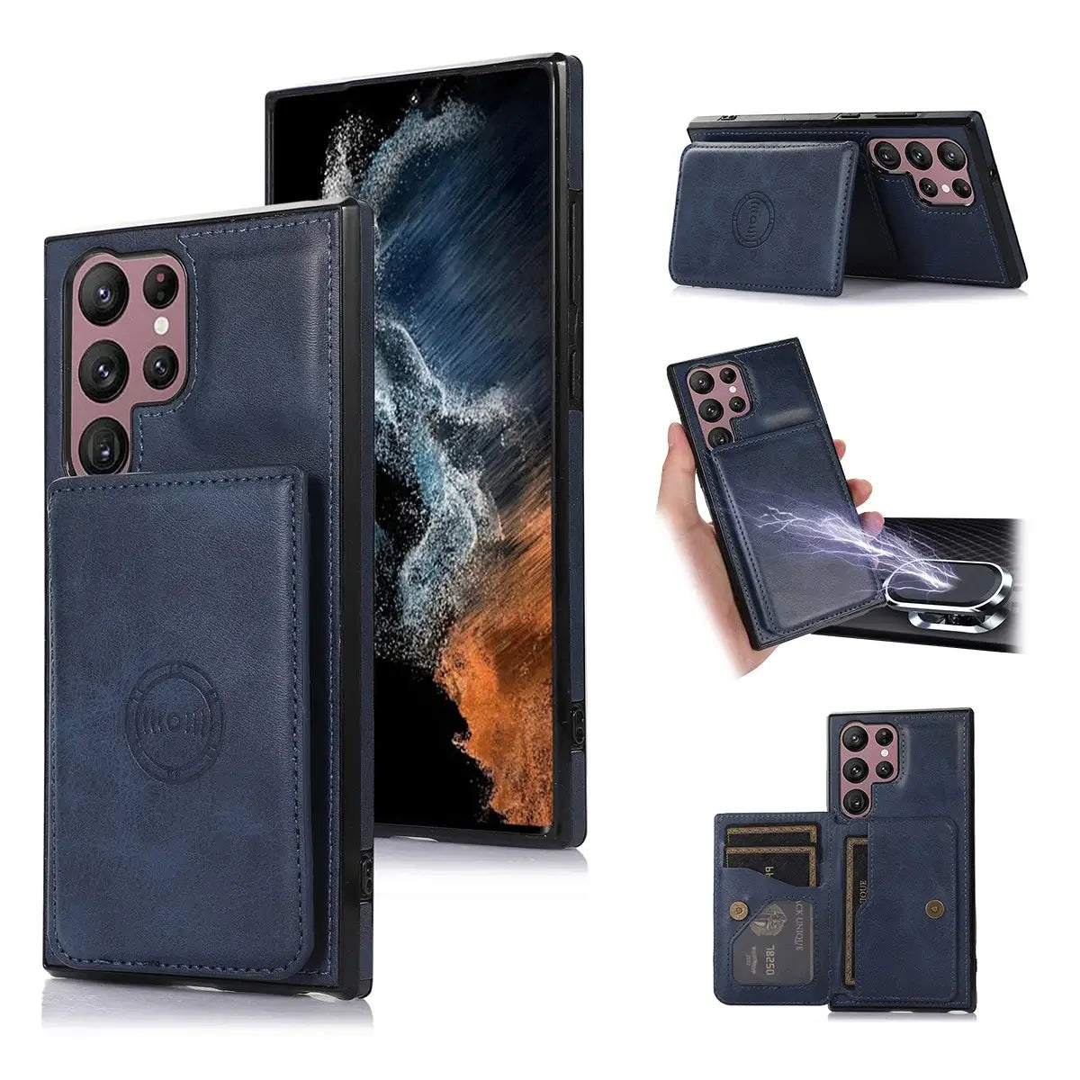 Buy Caseles Leather Wallet Case for Galaxy with 4 Card Holder, RFID Protection & Car Mount Ready, MALACHI at Caseles-Samsung Galaxy S25 Ultra, Brown