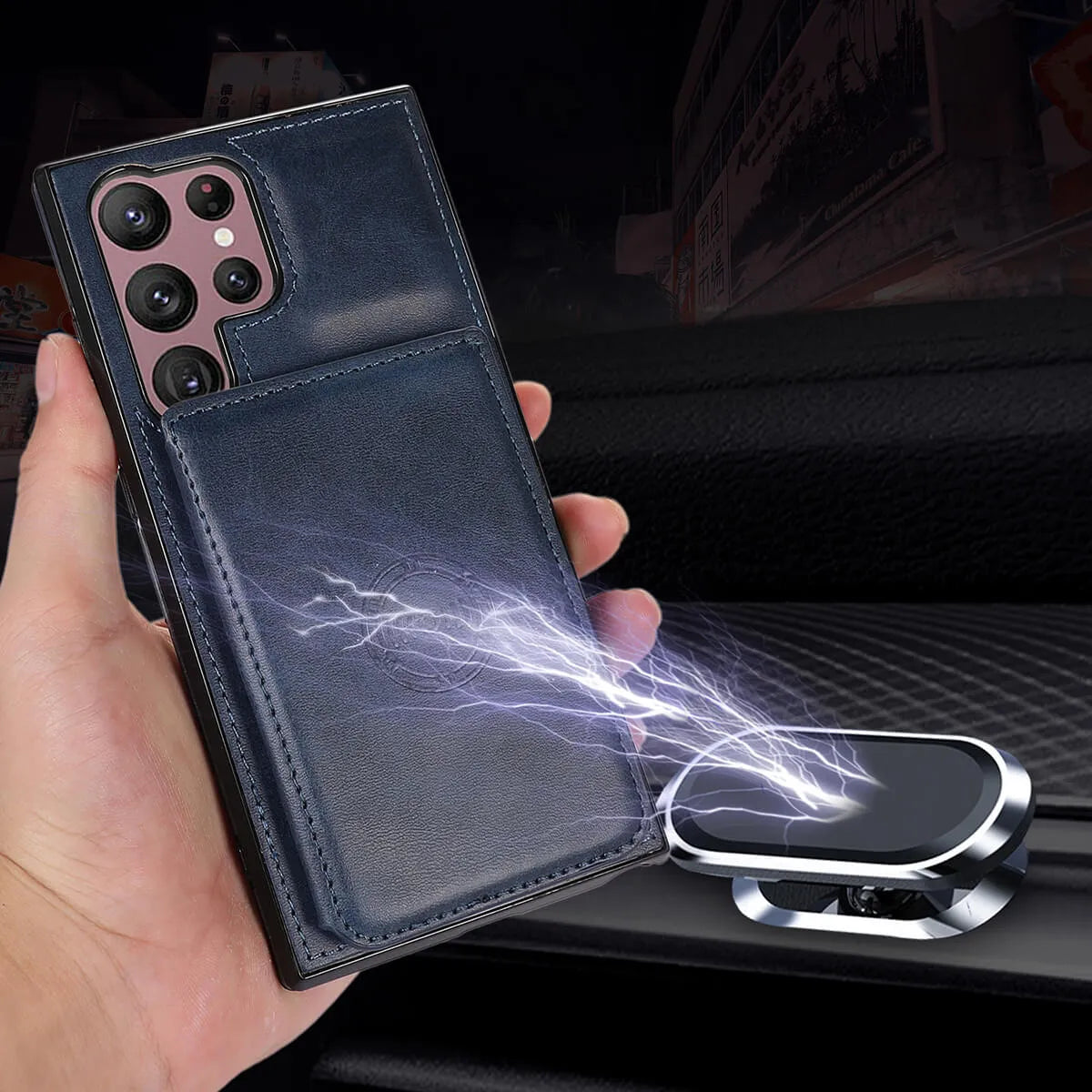 Buy Caseles Leather Wallet Case for Galaxy with 4 Card Holder, RFID Protection & Car Mount Ready, MALACHI at Caseles-Samsung Galaxy S25 Ultra, Brown