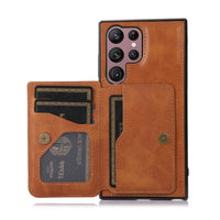 Buy Caseles Leather Wallet Case for Galaxy with 4 Card Holder, RFID Protection & Car Mount Ready, MALACHI at Caseles-Samsung Galaxy S25 Ultra, Brown