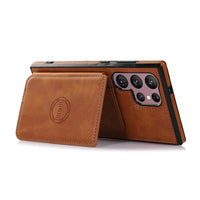 Buy Caseles Leather Wallet Case for Galaxy with 4 Card Holder, RFID Protection & Car Mount Ready, MALACHI at Caseles-Samsung Galaxy S25 Ultra, Brown