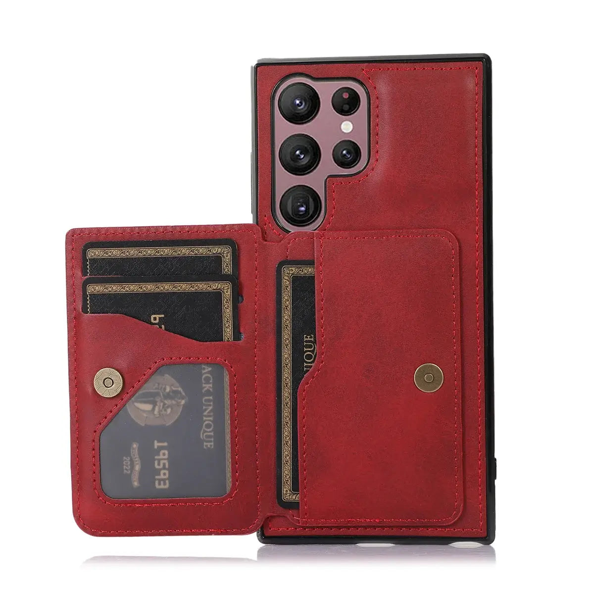 Buy Caseles Leather Wallet Case for Galaxy with 4 Card Holder, RFID Protection & Car Mount Ready, MALACHI at Caseles-Samsung Galaxy S25 Ultra, Brown