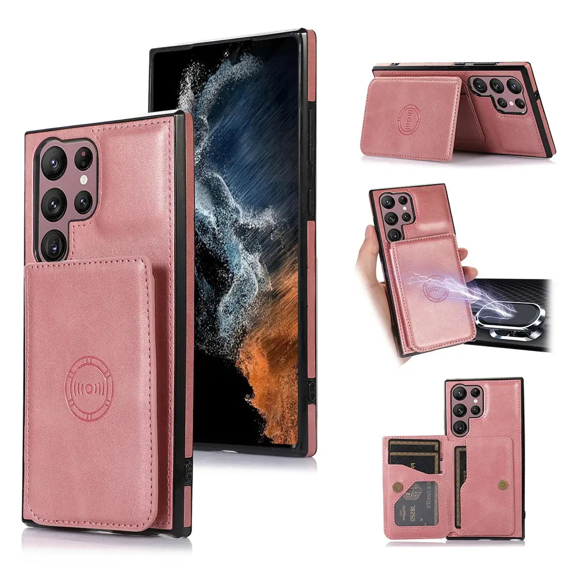 Buy Caseles Leather Wallet Case for Galaxy with 4 Card Holder, RFID Protection & Car Mount Ready, MALACHI at Caseles-Samsung Galaxy S25 Ultra, Brown