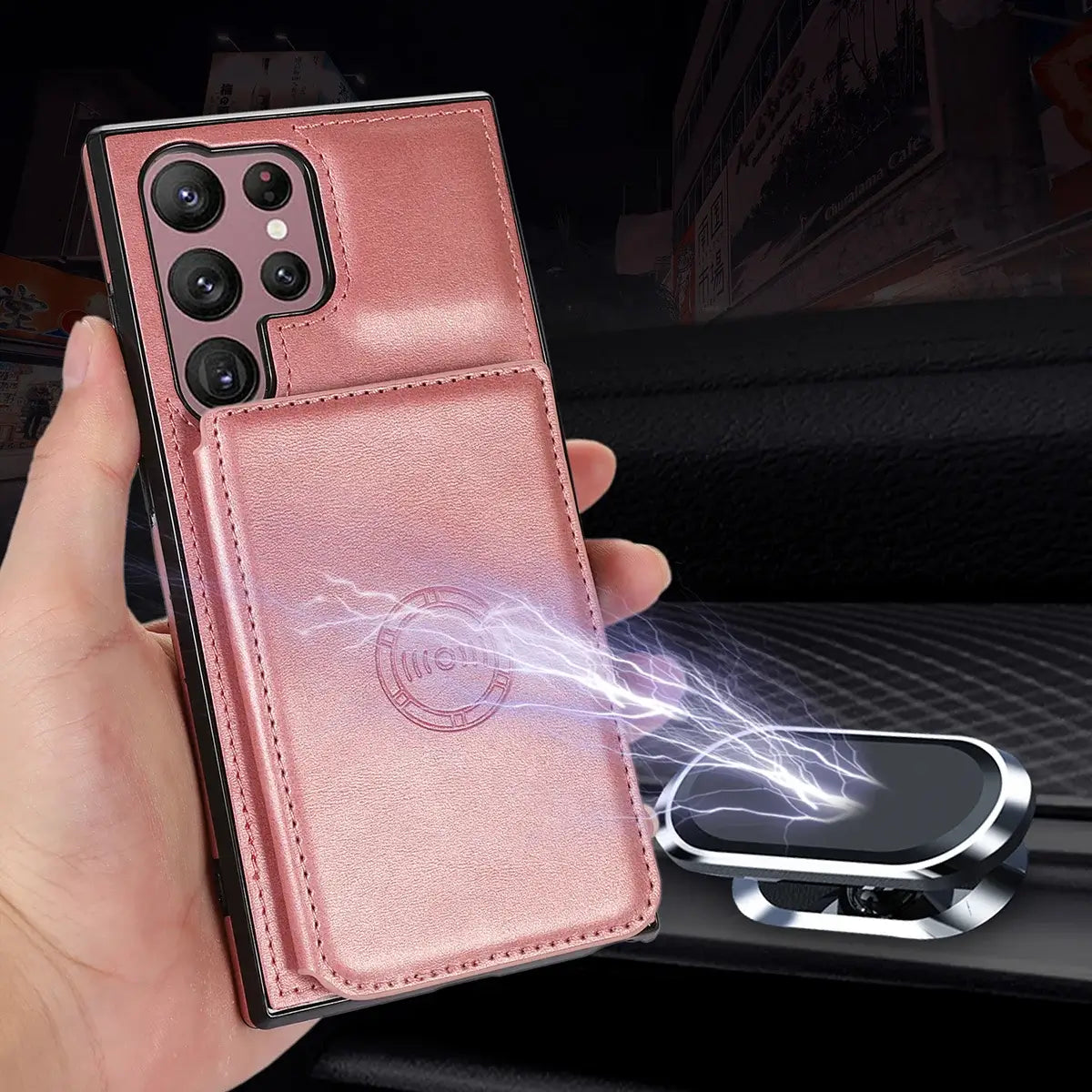 Buy Caseles Leather Wallet Case for Galaxy with 4 Card Holder, RFID Protection & Car Mount Ready, MALACHI at Caseles-Samsung Galaxy S25 Ultra, Brown